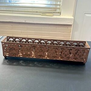 6 candle metal glass votive candle holder footed